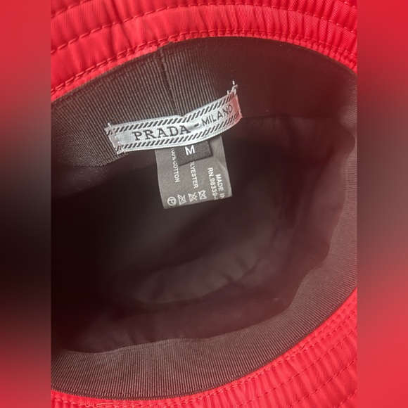 Prada Vibrant Red Bucket Hat size M - Picture 4 of 6